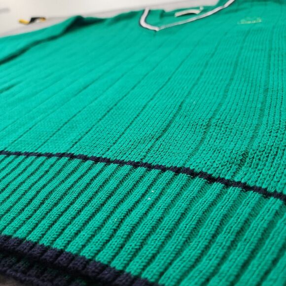 Celtic Country Mens XL Irish Ireland Acrylic Knit Green V Neck Varsity Sweater - Picture 4 of 13